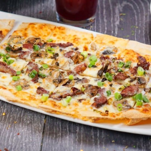 Steak and Mushroom Flatbread.