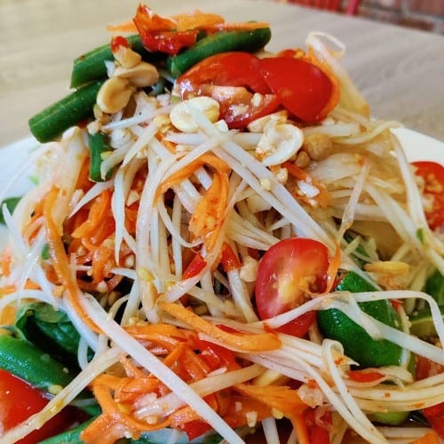 Spicy Papaya  Salad (Som Tum).