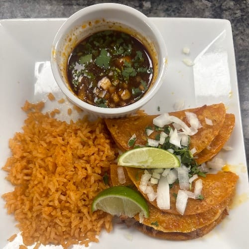 Lunch Birria Tacos.