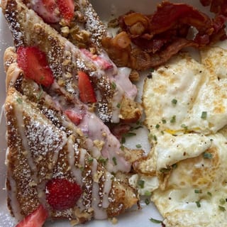 Strawberry cream stuffed French toast