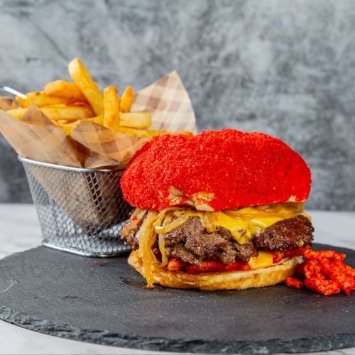 Flamin Rodeo Burger-Single.