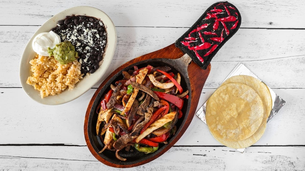 Carne Asada / Marinated Steak Fajitas.