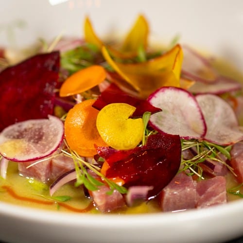 YELLOWFIN AHI CEVICHE.
