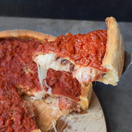 Meat Lovers Stuffed Pizza.