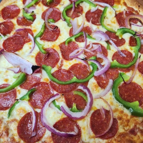 Three Toppings Pizza.
