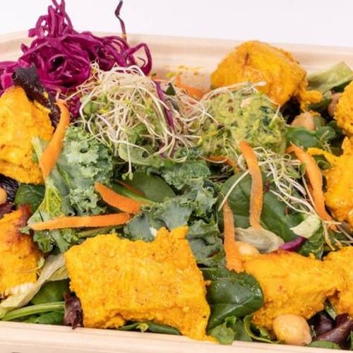 Chicken Tikka Salad with avocado ( Gluten Free).