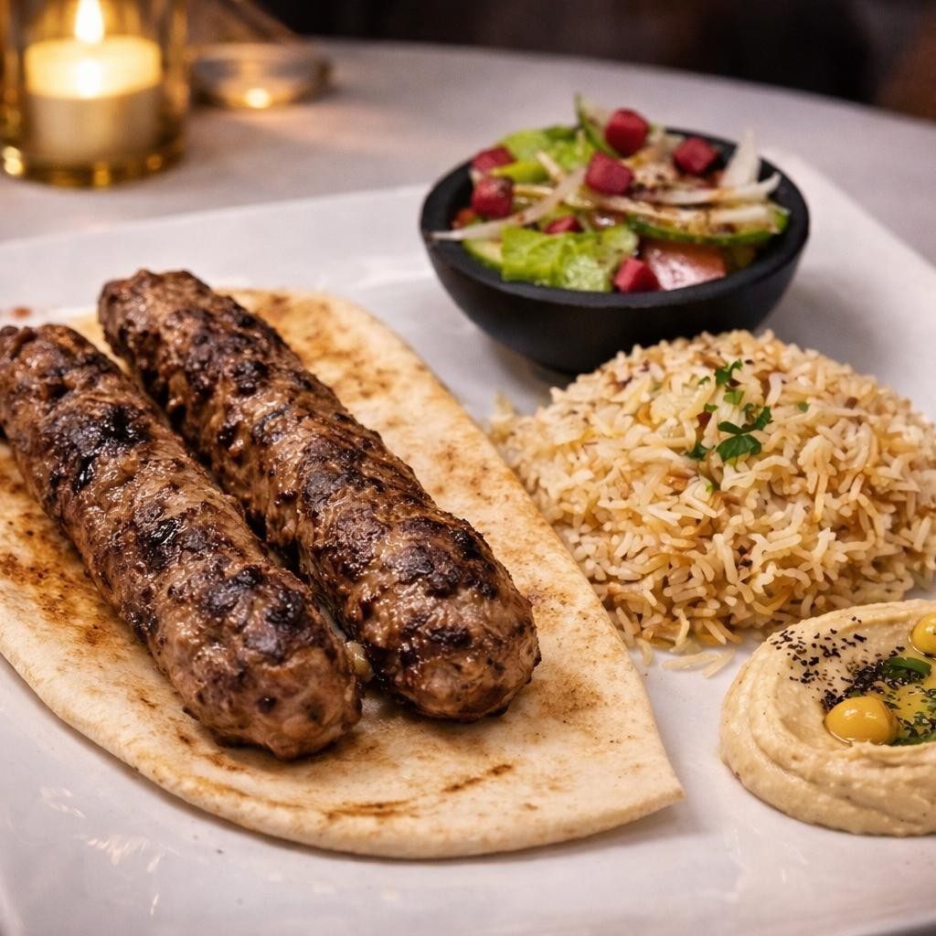 Kafta Kabab Plate.