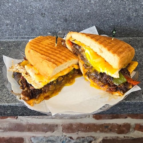 Oxtail Egg and Cheese Sandwich.