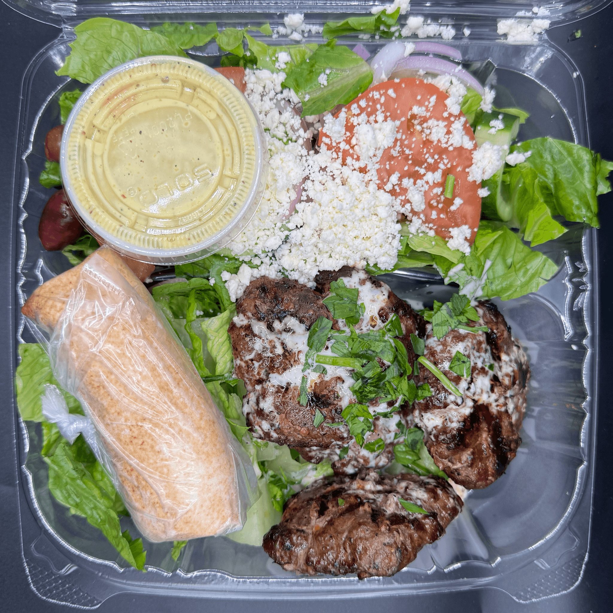 Kafta Shish Kabob Salad.