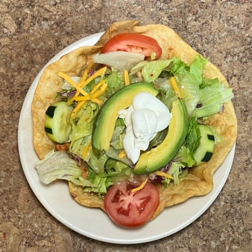 Beef Tostada.