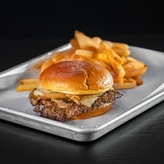 Mushroom Burger + Fries