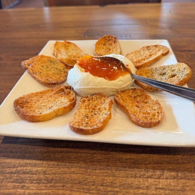 Whipped Ricotta & Pepper Jelly DTCrostini.