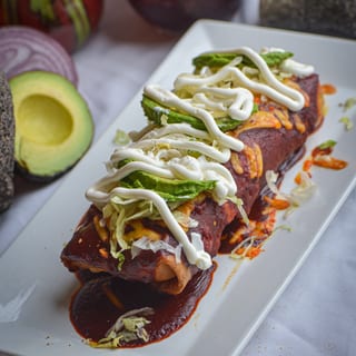 Chorizo Black Bean Chimichanga or Burro
