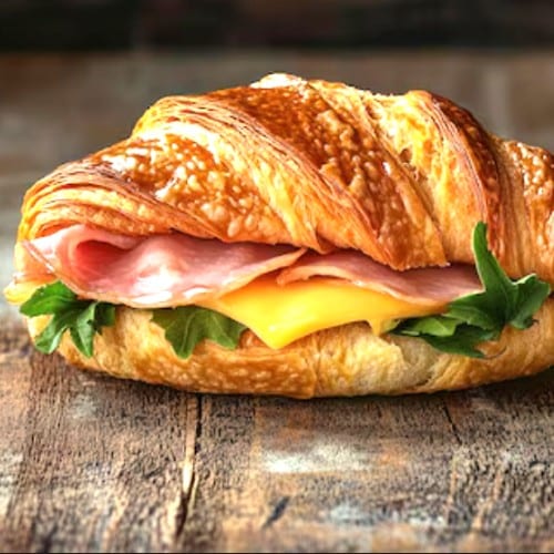 Ham & Cheese Croissant Sandwich.