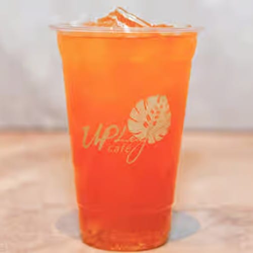 Iced Lemongrass Orange Peach Tea.