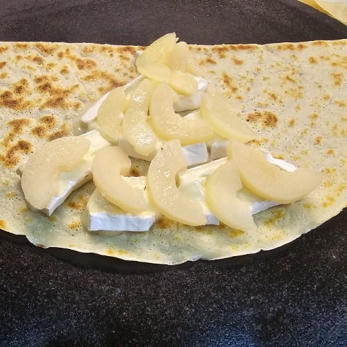 Brie and Pear Crepe.