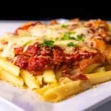 Eggplant Parmesan Entrée.