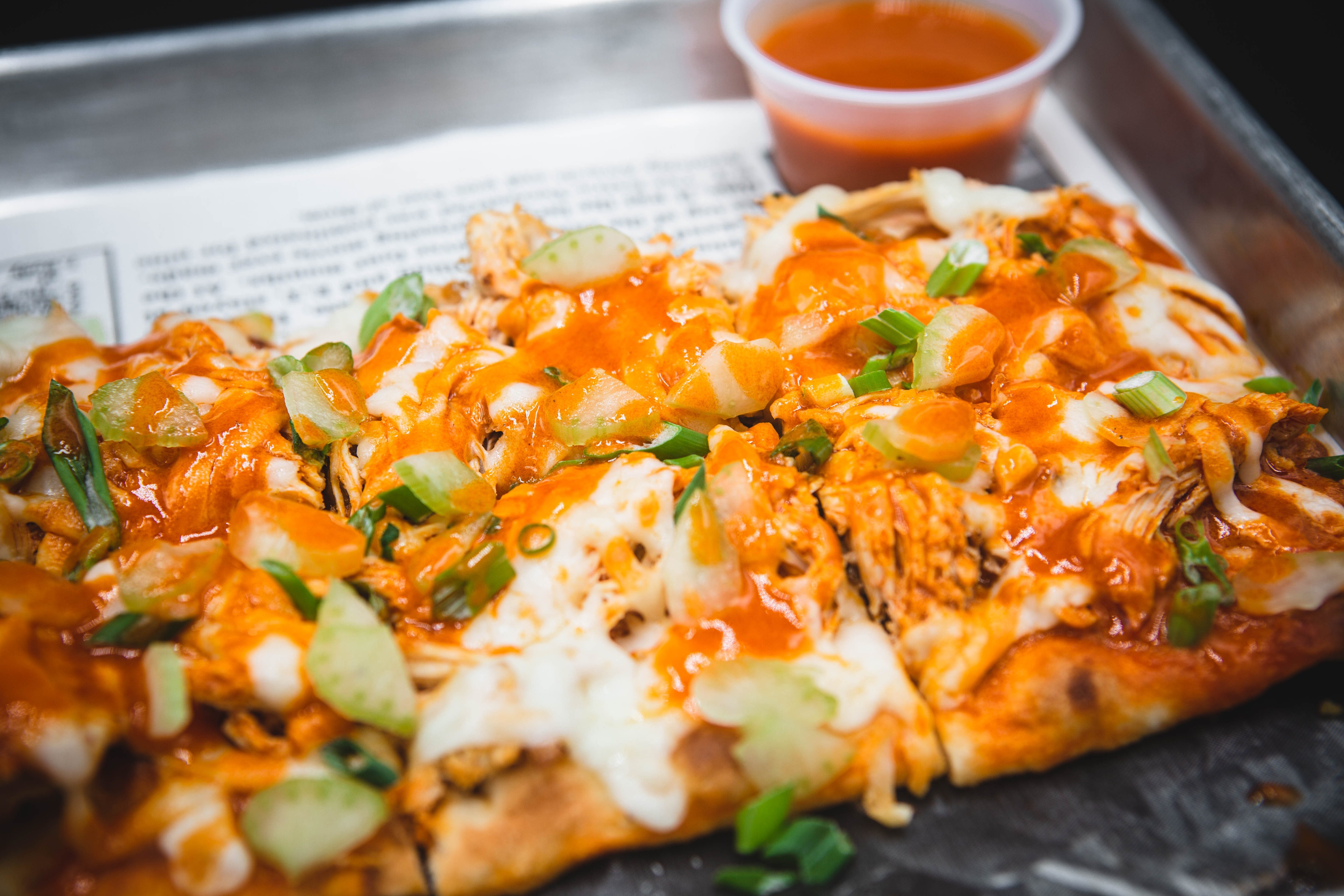 Buffalo Chicken Flatbread.