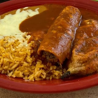 6. One Enchilada, Chile Relleno, Rice & Beans