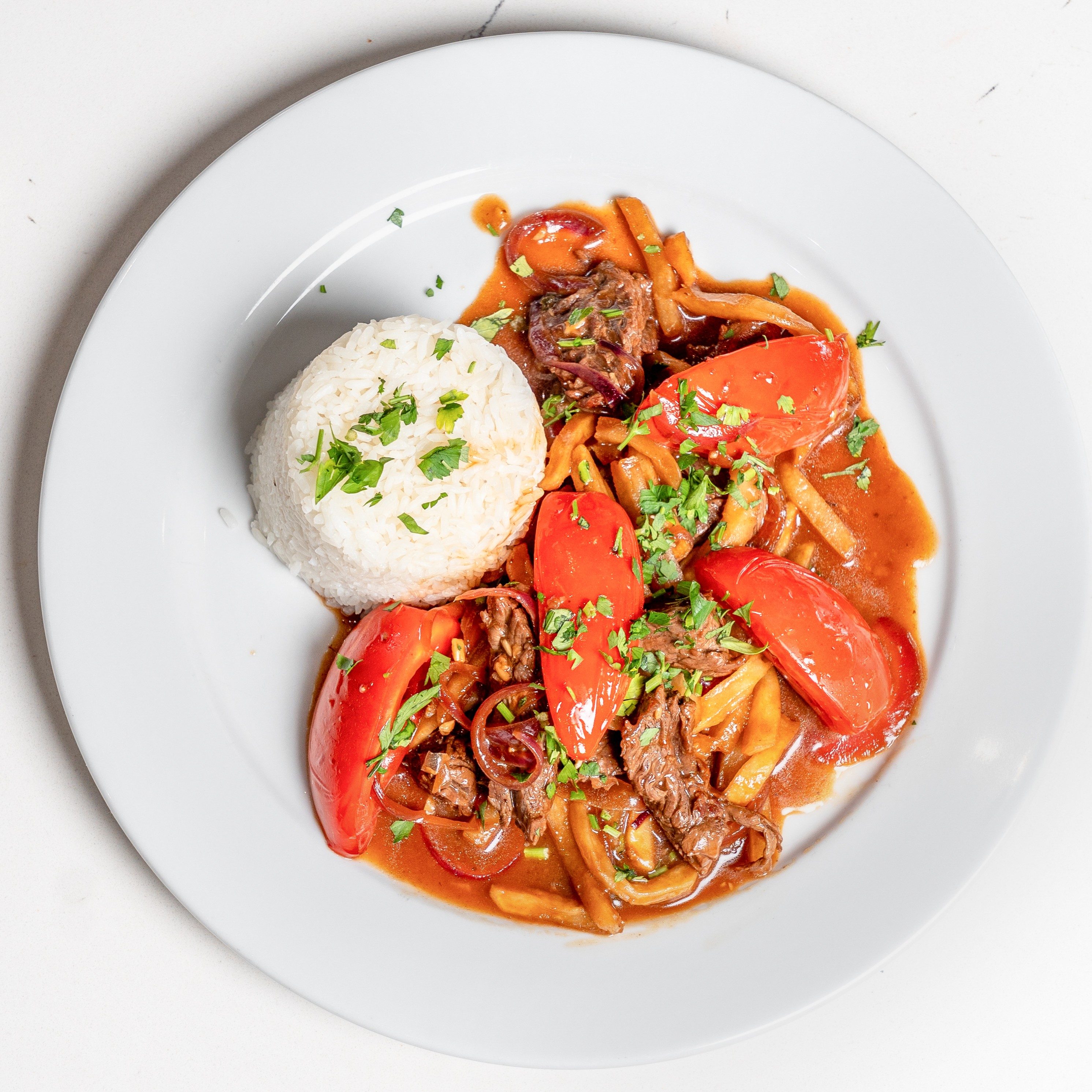 PSB lomo saltado dinner.