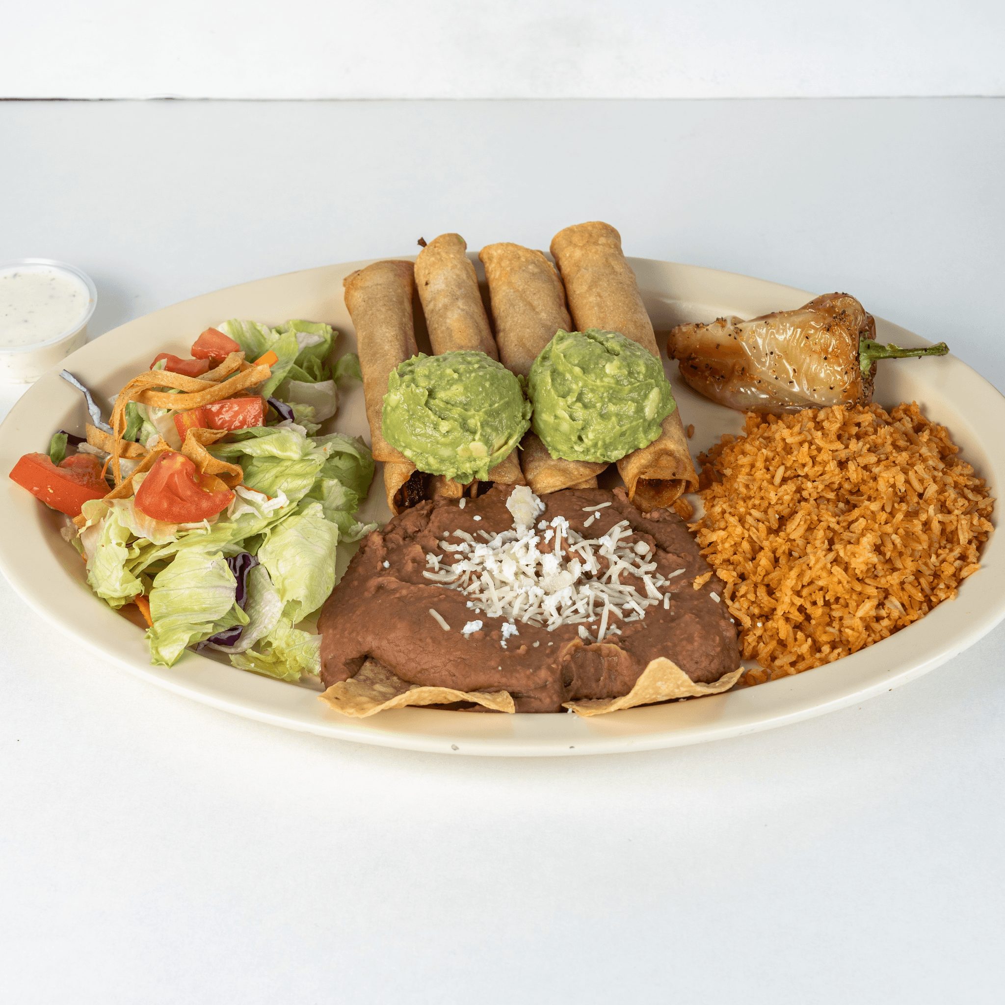 4 Chicken Taquitos Combo.