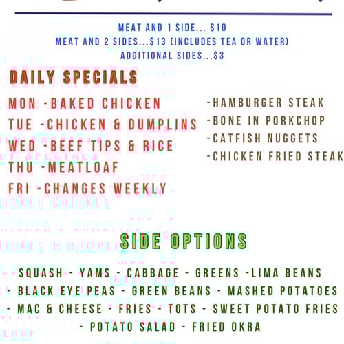 Today's Special  w 2 sides.