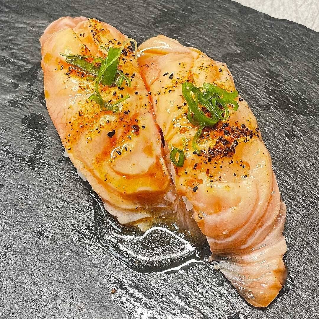 Cajun Salmon Sushi.