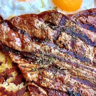 T-Bone Steak and Eggs