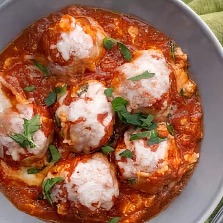 Meatball Parmigiana.