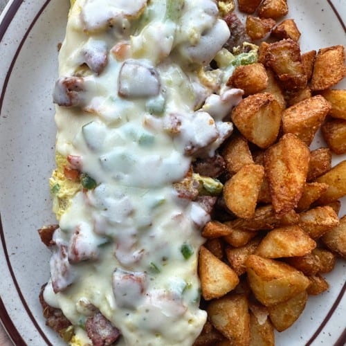 Italian Sausage Omelet.