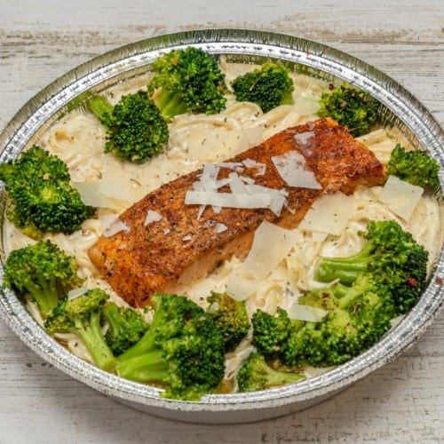 Salmon Alfredo.
