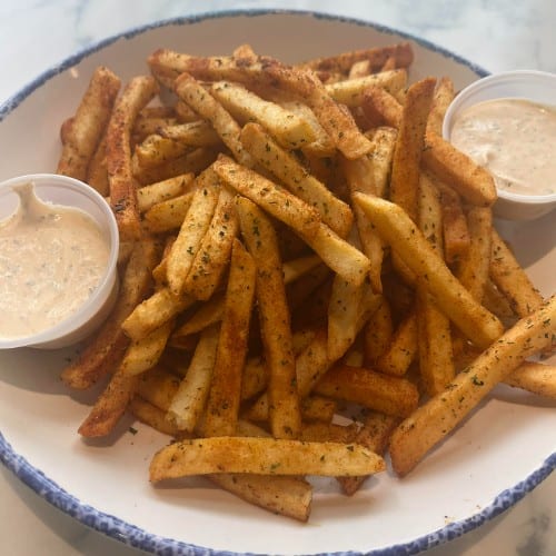Taza Fries with Seasoned Sour Cream 🌾𝐅.