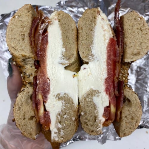 Bagel with Meat & CC.