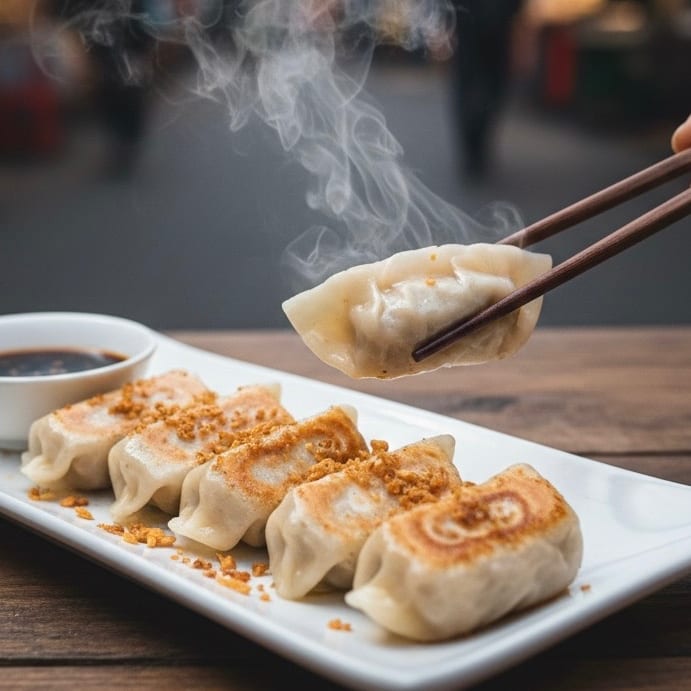 A10. Steamed Chicken&Shrimp Pot Sticker.