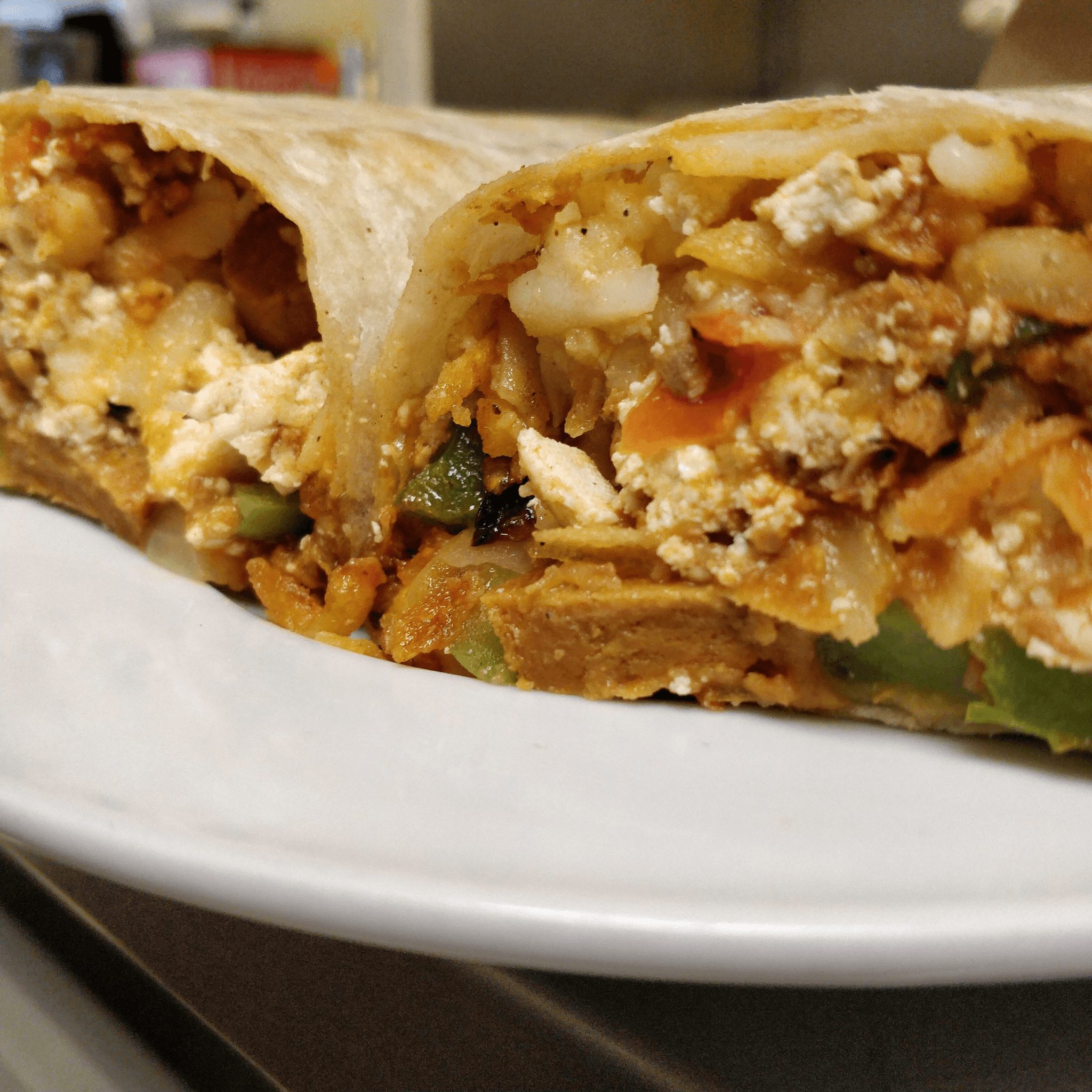 Sam's Breakfast Burrito.