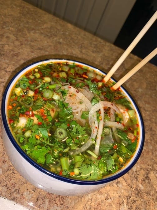 Chopped Green Onions & Cilantro.