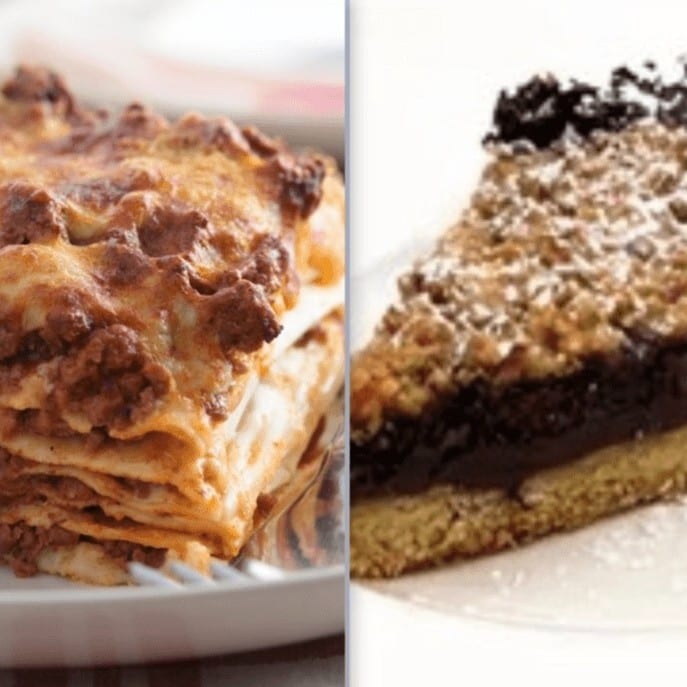Special Combo : Lasagna alla Bolognese and Nutella cake.