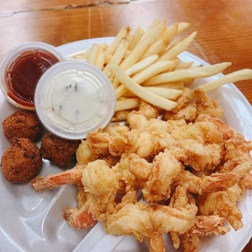 6 Fried Shrimp.