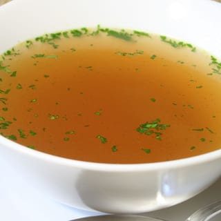 Clear dumpling soup