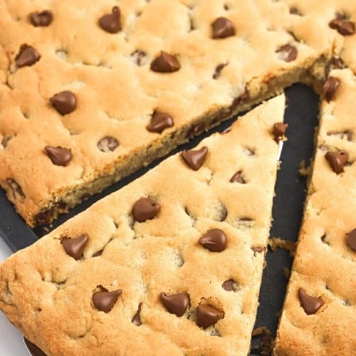 Chocolate Chip Cookie Pizza.