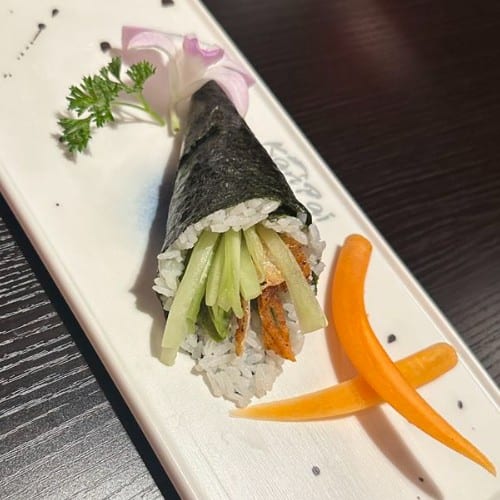 Salmon Skin Handroll.
