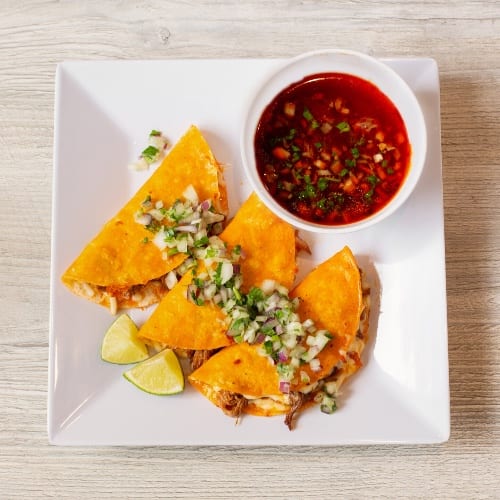 3-Quesabirrias with Consome.