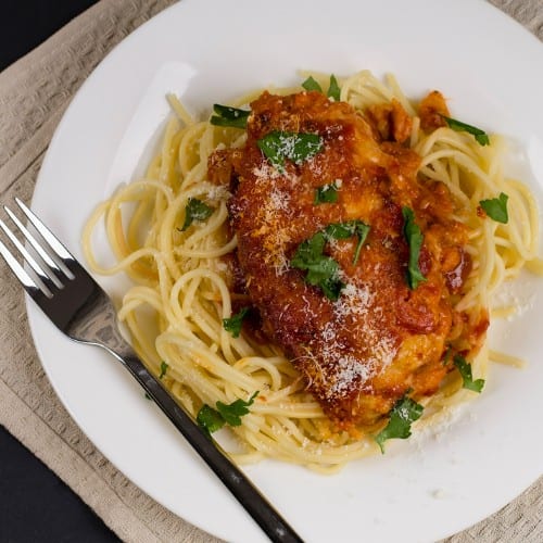 Spaghetti Parmigiana.