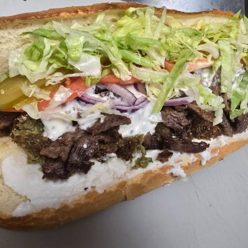 Beef Shawarma Grinder.