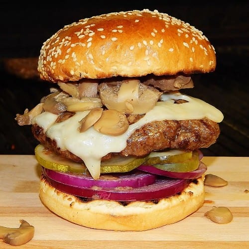 1/2 Pound Mushroom Burger.