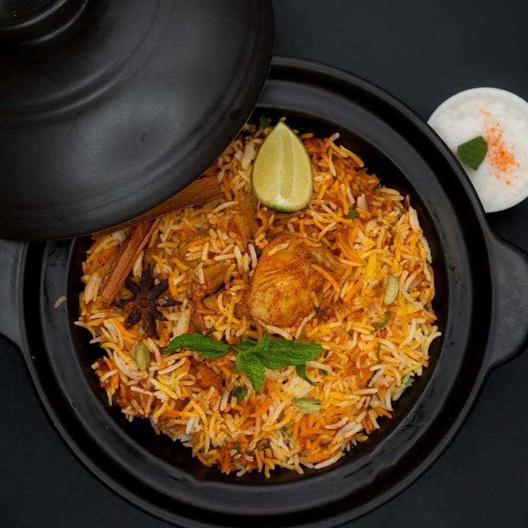 Savor the Richness of Our Chicken Biryani!