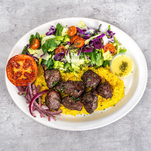 Beef Kebob Plate.