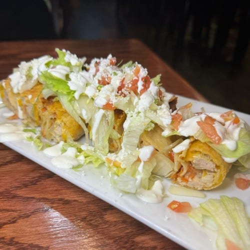 Chicken Flautas Dinner.