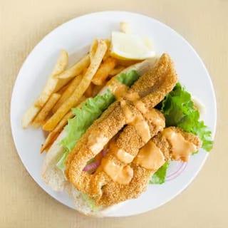Fish Po' Boy Sandwich