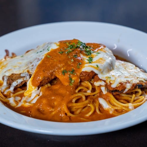 #8 Eggplant Parmesan.